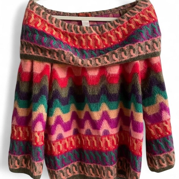 Missoni Sweaters - RARE Vintage Missoni Mohair Off Shoulder Sweater Made in Italy